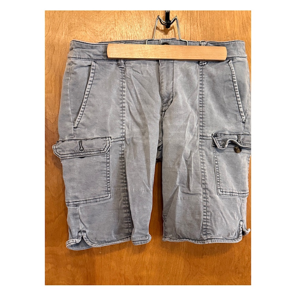 American Eagle Outfitters Women’s Gray-Blue Bermuda Shorts
